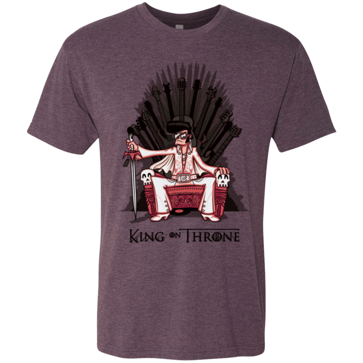 T-Shirts Vintage Purple / Small King on Throne Men's Triblend T-Shirt