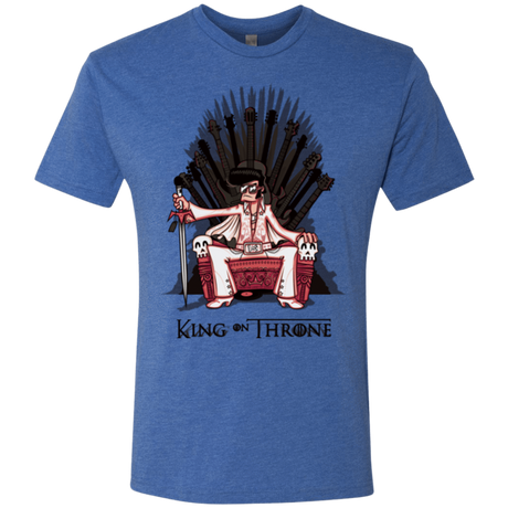 T-Shirts Vintage Royal / Small King on Throne Men's Triblend T-Shirt