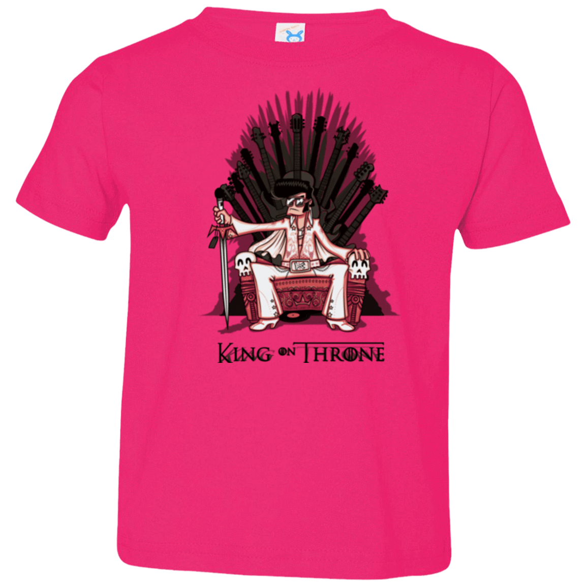 T-Shirts Hot Pink / 2T King on Throne Toddler Premium T-Shirt