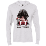 T-Shirts Heather White / X-Small King on Throne Triblend Long Sleeve Hoodie Tee