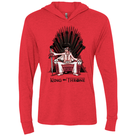 T-Shirts Vintage Red / X-Small King on Throne Triblend Long Sleeve Hoodie Tee