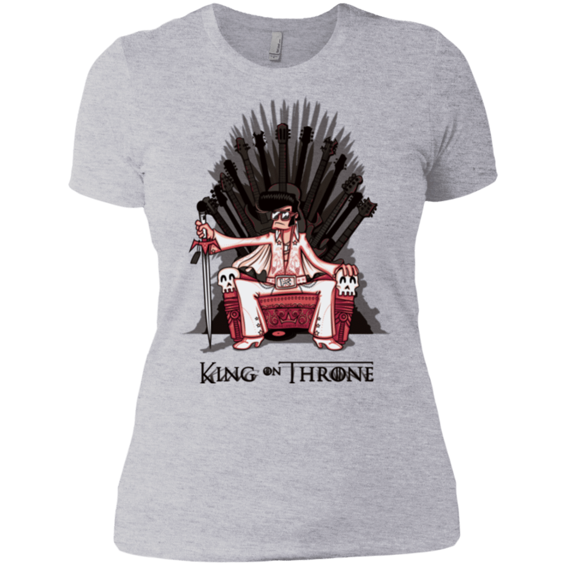 T-Shirts Heather Grey / X-Small King on Throne Women's Premium T-Shirt