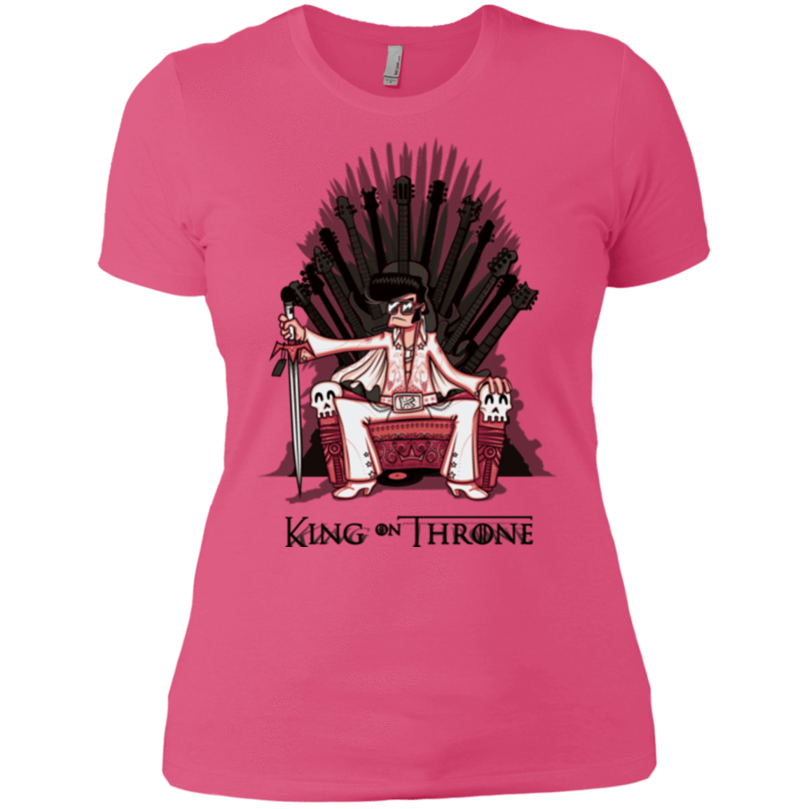 T-Shirts Hot Pink / X-Small King on Throne Women's Premium T-Shirt