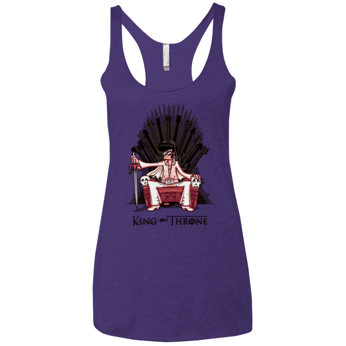 T-Shirts Purple / X-Small King on Throne Women's Triblend Racerback Tank