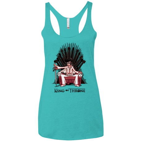 T-Shirts Tahiti Blue / X-Small King on Throne Women's Triblend Racerback Tank