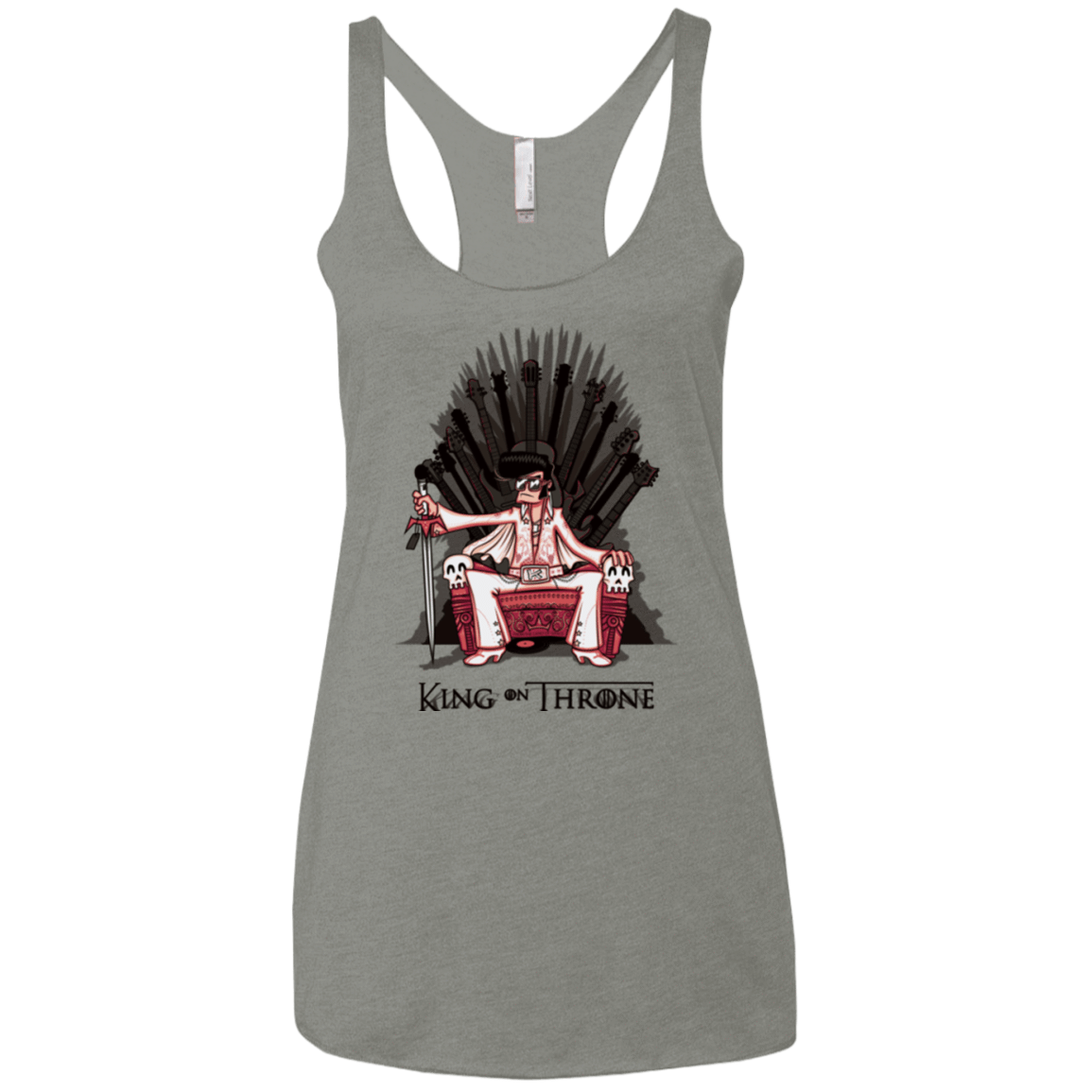 T-Shirts Venetian Grey / X-Small King on Throne Women's Triblend Racerback Tank