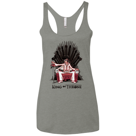 T-Shirts Venetian Grey / X-Small King on Throne Women's Triblend Racerback Tank