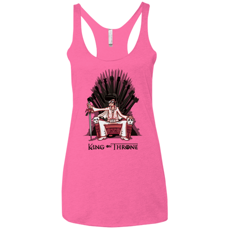 T-Shirts Vintage Pink / X-Small King on Throne Women's Triblend Racerback Tank