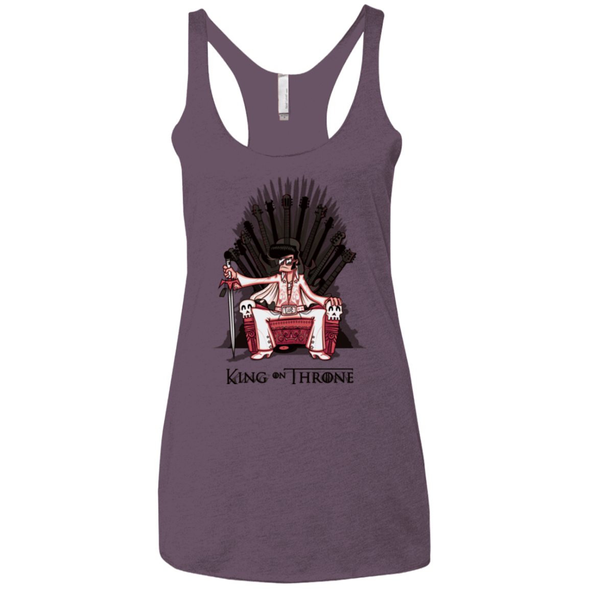 T-Shirts Vintage Purple / X-Small King on Throne Women's Triblend Racerback Tank