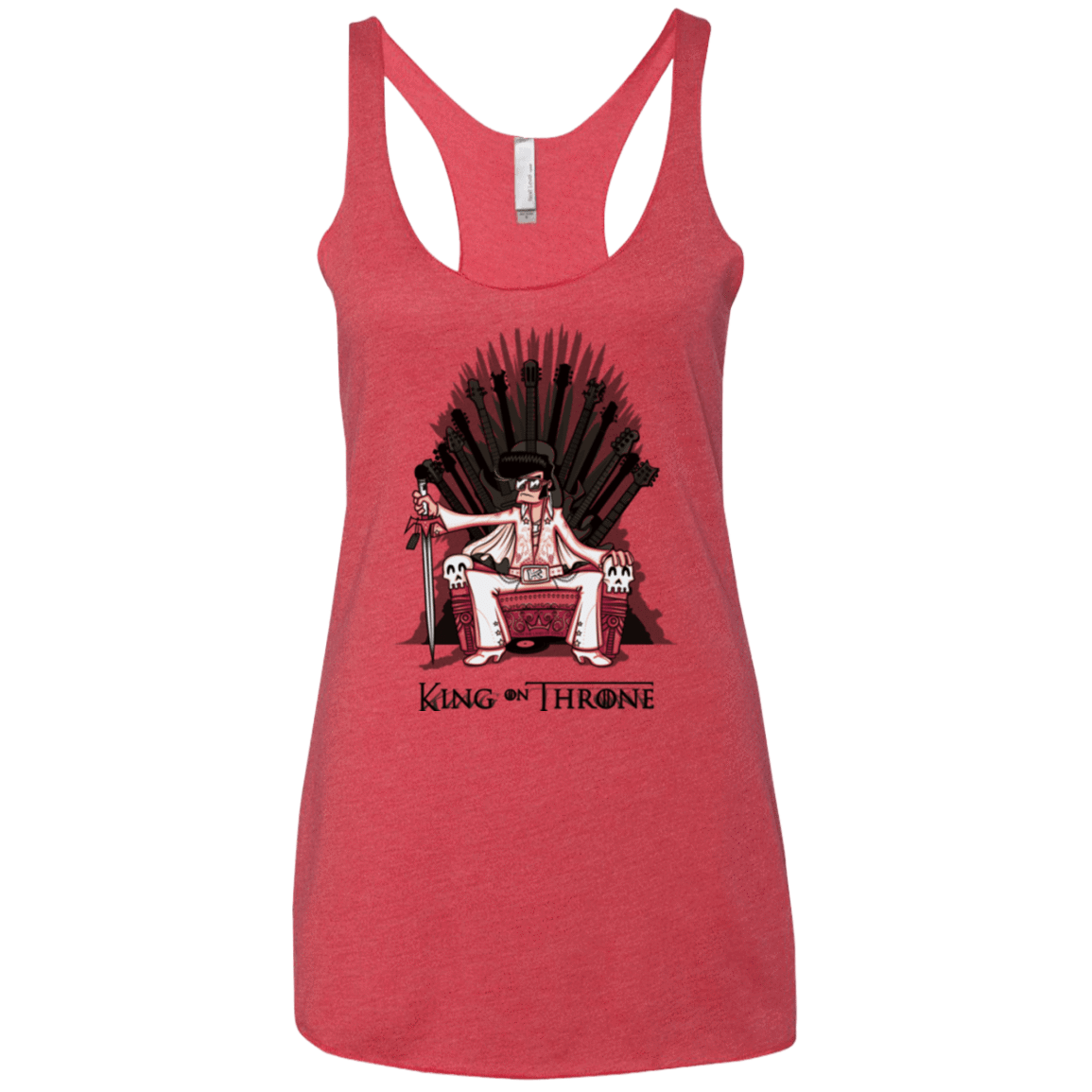 T-Shirts Vintage Red / X-Small King on Throne Women's Triblend Racerback Tank