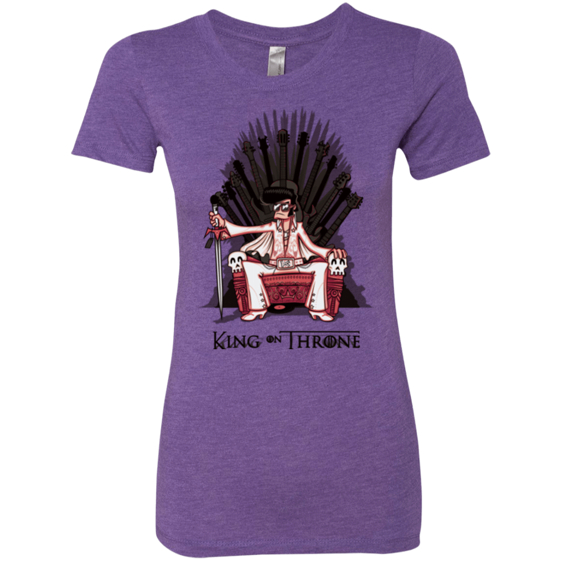 T-Shirts Purple Rush / Small King on Throne Women's Triblend T-Shirt