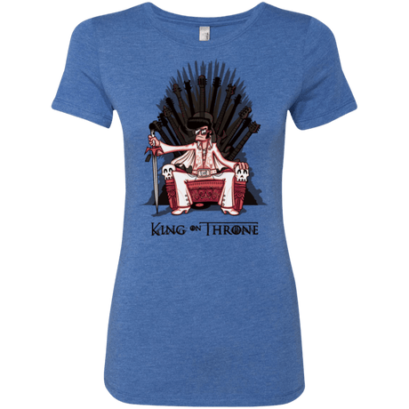 T-Shirts Vintage Royal / Small King on Throne Women's Triblend T-Shirt