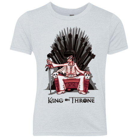 T-Shirts Heather White / YXS King on Throne Youth Triblend T-Shirt