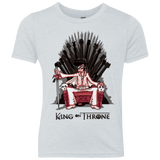 T-Shirts Heather White / YXS King on Throne Youth Triblend T-Shirt