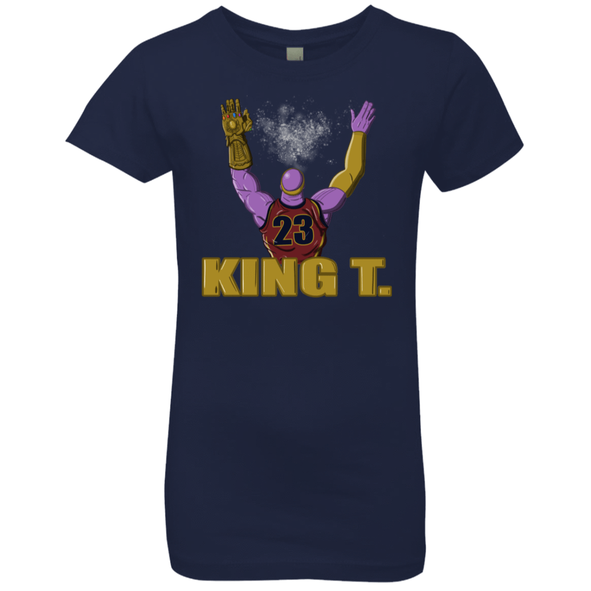 T-Shirts Midnight Navy / YXS King Thanos Girls Premium T-Shirt