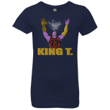 T-Shirts Midnight Navy / YXS King Thanos Girls Premium T-Shirt