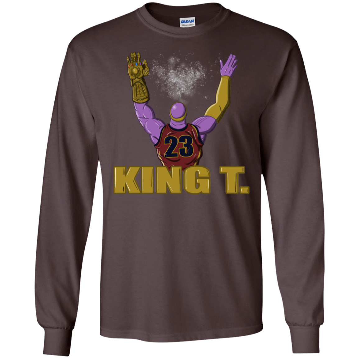 T-Shirts Dark Chocolate / S King Thanos Men's Long Sleeve T-Shirt