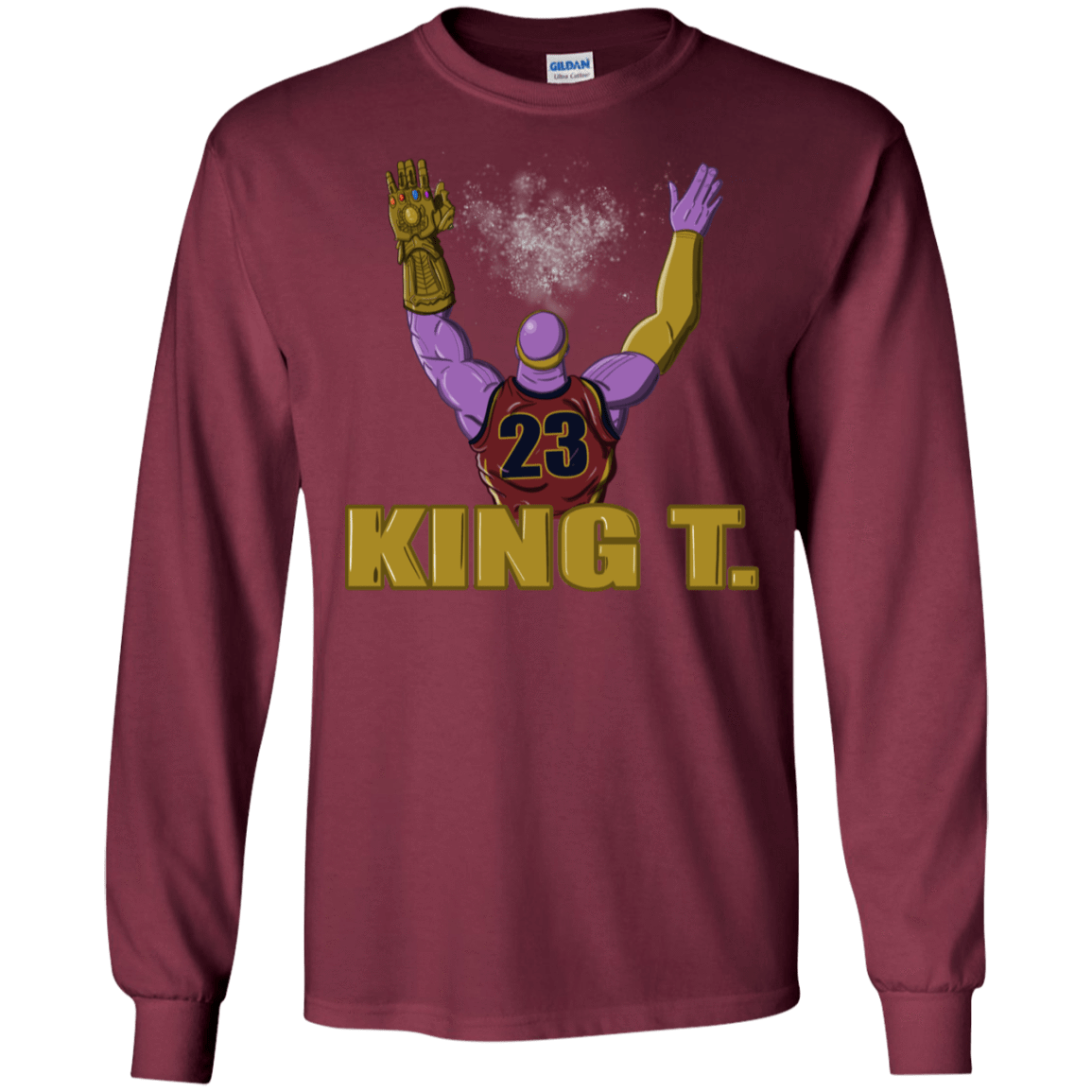 T-Shirts Maroon / S King Thanos Men's Long Sleeve T-Shirt