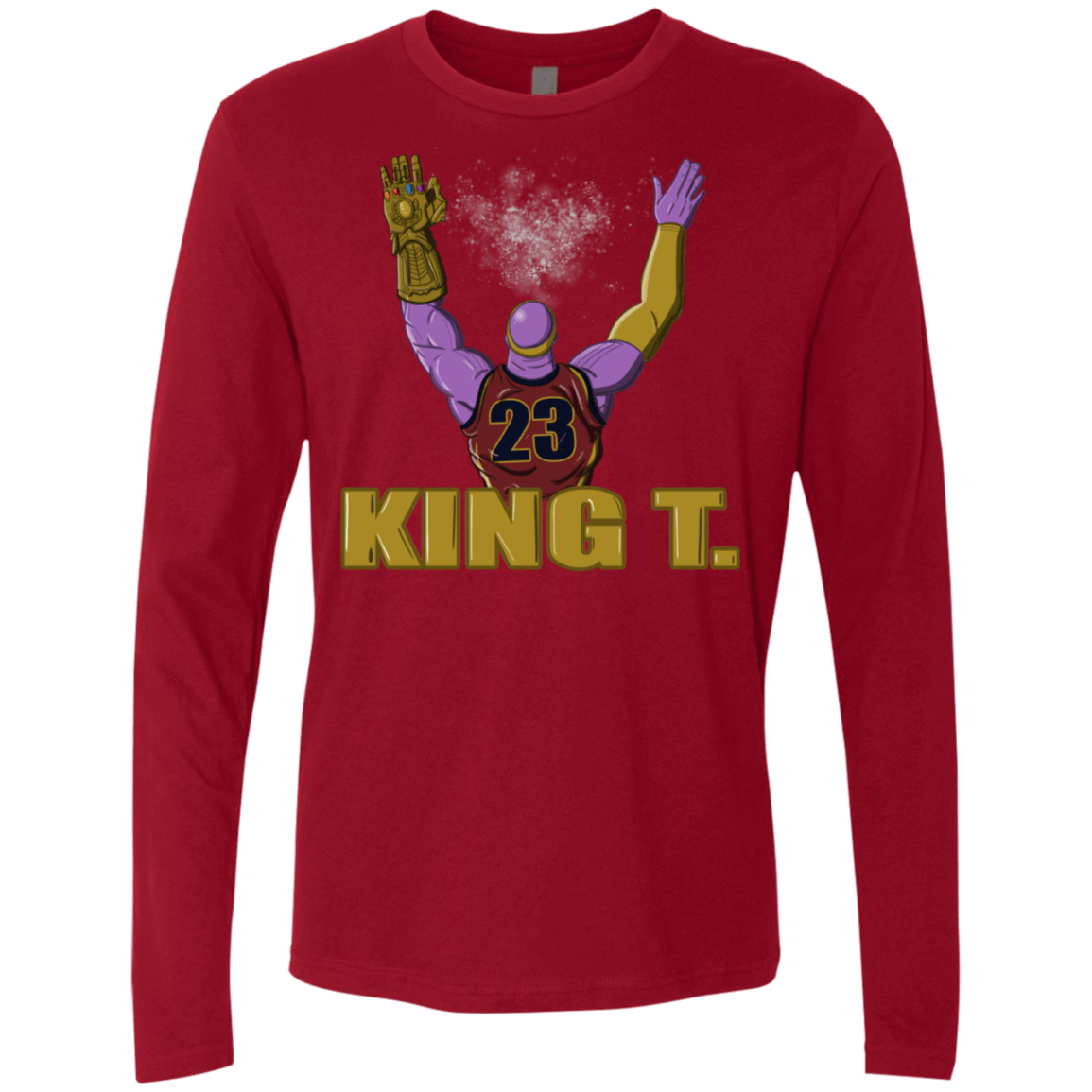 T-Shirts Cardinal / S King Thanos Men's Premium Long Sleeve