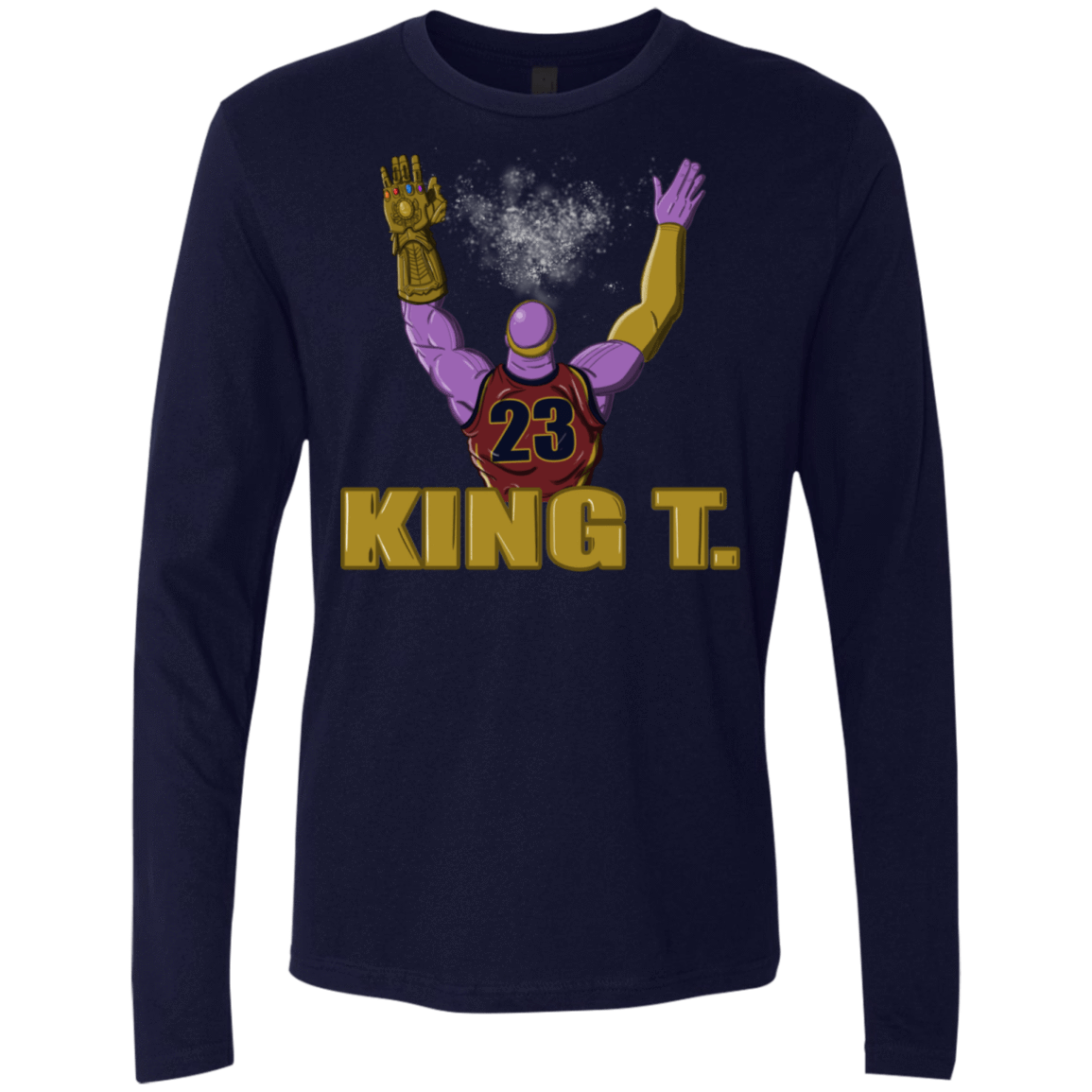 T-Shirts Midnight Navy / S King Thanos Men's Premium Long Sleeve
