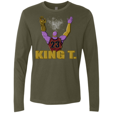 T-Shirts Military Green / S King Thanos Men's Premium Long Sleeve