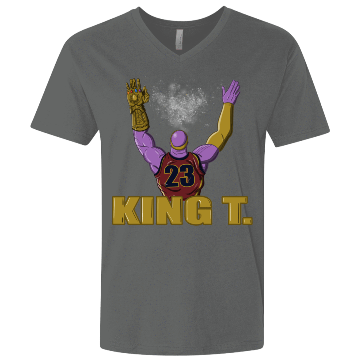T-Shirts Heavy Metal / X-Small King Thanos Men's Premium V-Neck