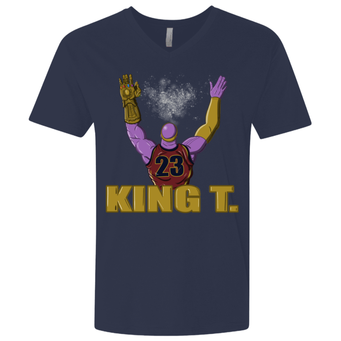 T-Shirts Midnight Navy / X-Small King Thanos Men's Premium V-Neck