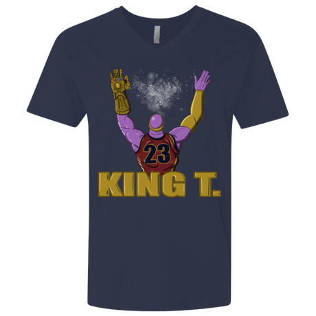 T-Shirts Midnight Navy / X-Small King Thanos Men's Premium V-Neck