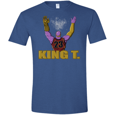 T-Shirts Heather Royal / X-Small King Thanos Men's Semi-Fitted Softstyle