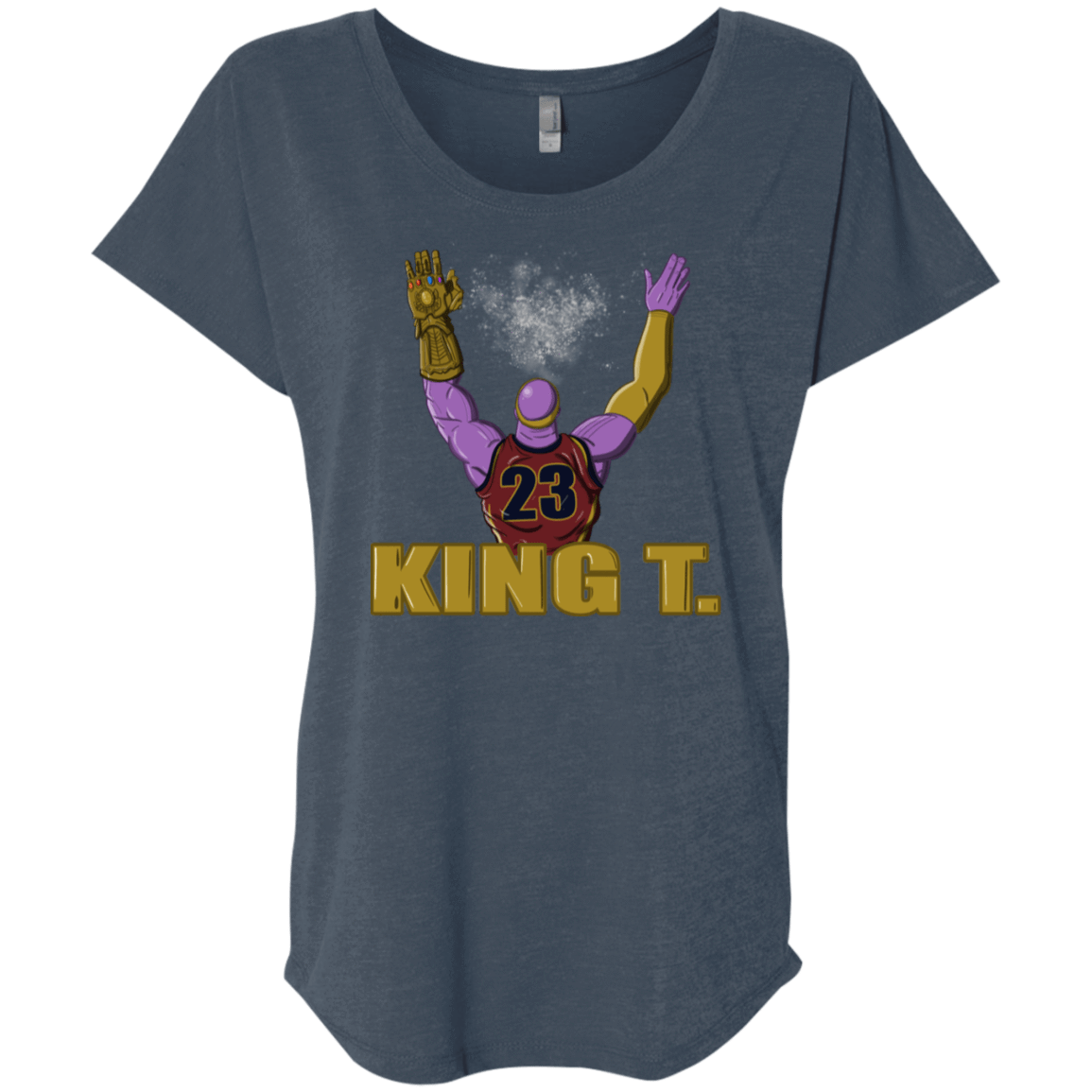 T-Shirts Indigo / X-Small King Thanos Triblend Dolman Sleeve