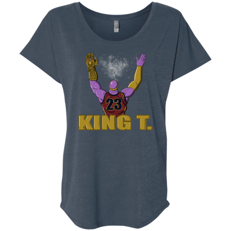 T-Shirts Indigo / X-Small King Thanos Triblend Dolman Sleeve