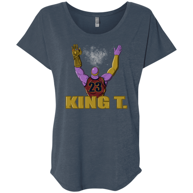 T-Shirts Indigo / X-Small King Thanos Triblend Dolman Sleeve