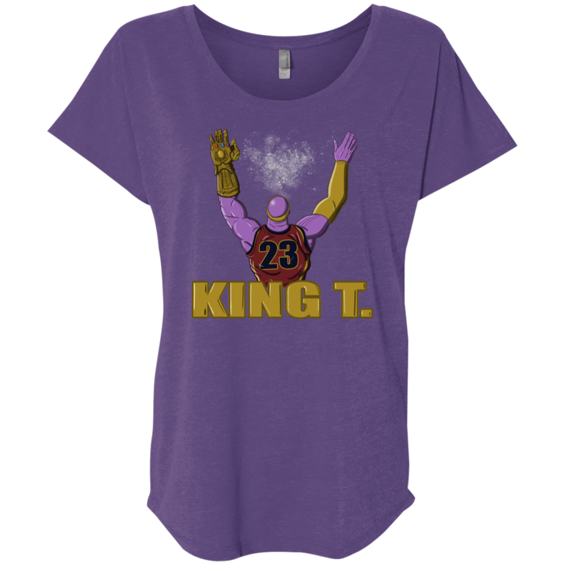 T-Shirts Purple Rush / X-Small King Thanos Triblend Dolman Sleeve