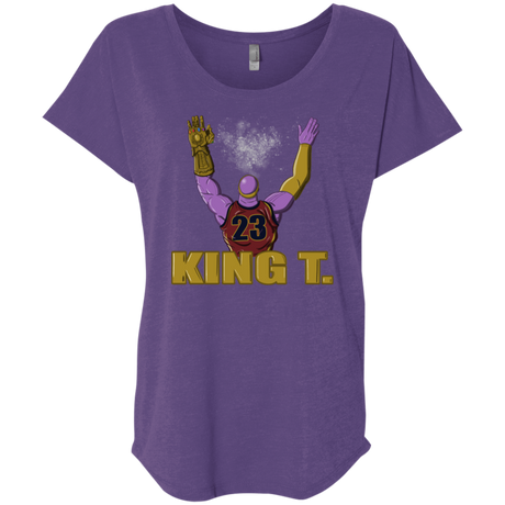 T-Shirts Purple Rush / X-Small King Thanos Triblend Dolman Sleeve