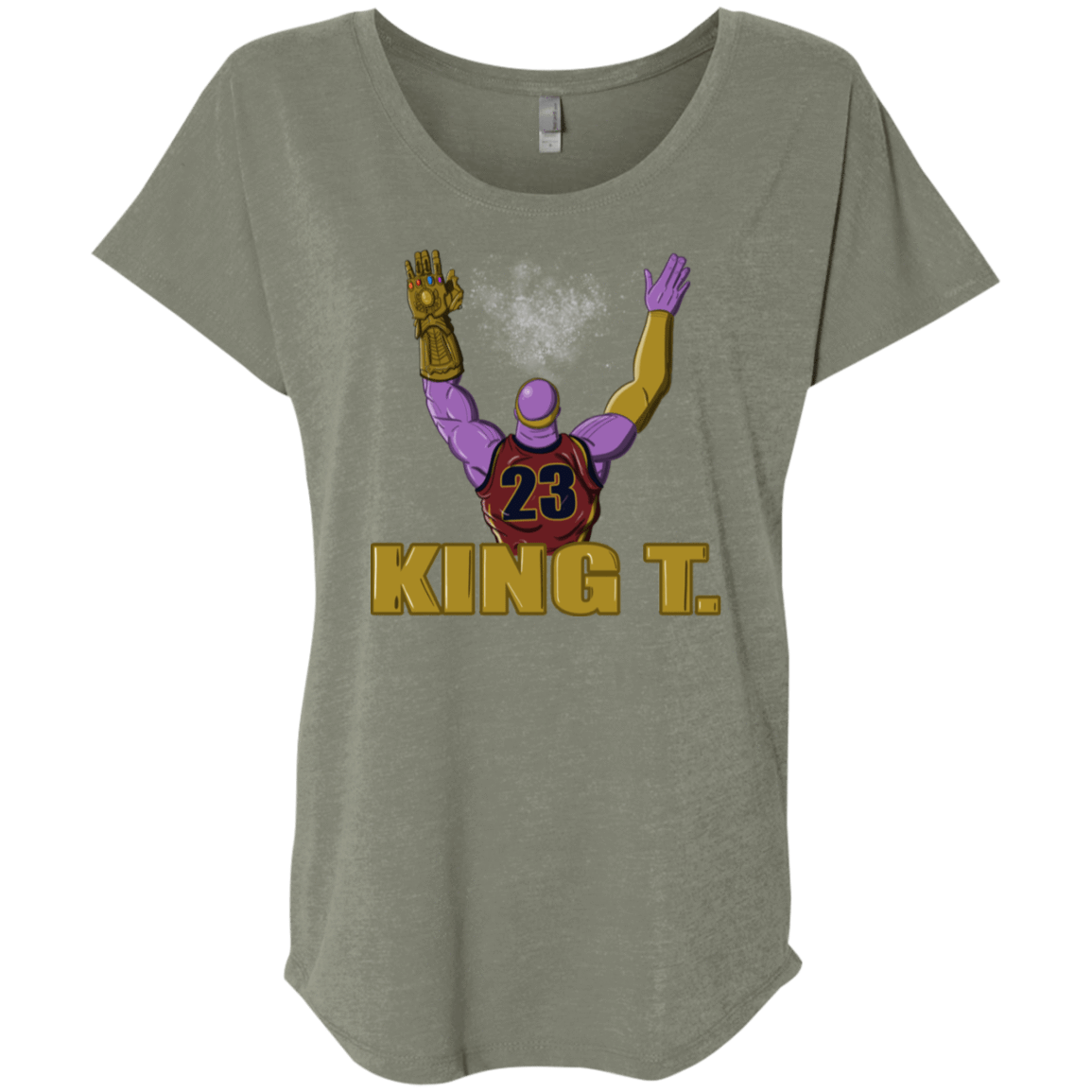 T-Shirts Venetian Grey / X-Small King Thanos Triblend Dolman Sleeve