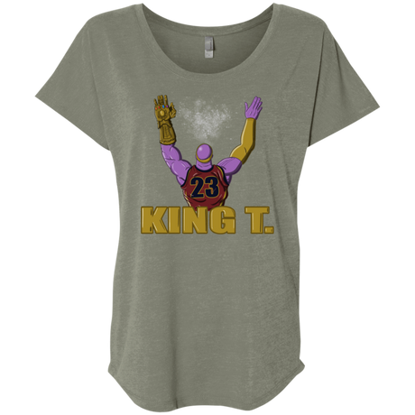 T-Shirts Venetian Grey / X-Small King Thanos Triblend Dolman Sleeve