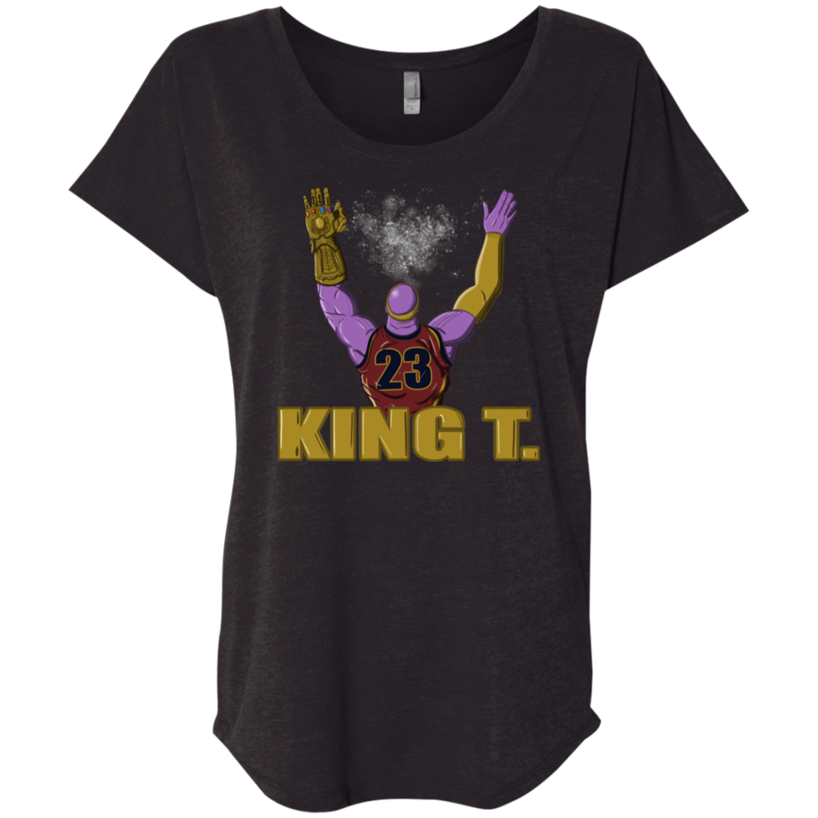 T-Shirts Vintage Black / X-Small King Thanos Triblend Dolman Sleeve