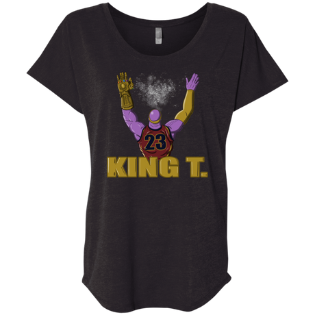 T-Shirts Vintage Black / X-Small King Thanos Triblend Dolman Sleeve
