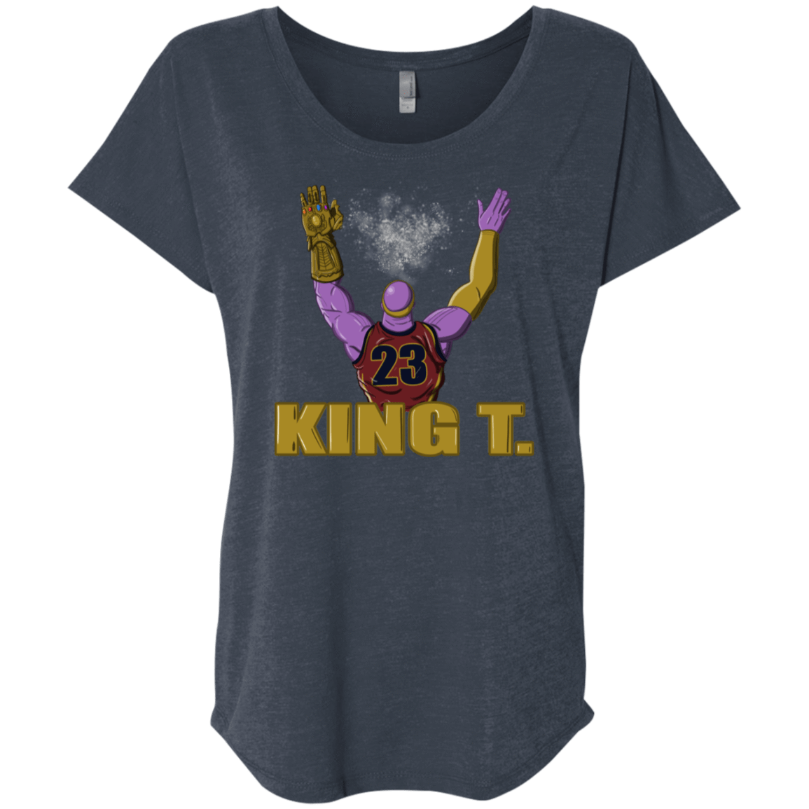 T-Shirts Vintage Navy / X-Small King Thanos Triblend Dolman Sleeve