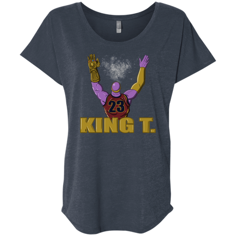 T-Shirts Vintage Navy / X-Small King Thanos Triblend Dolman Sleeve