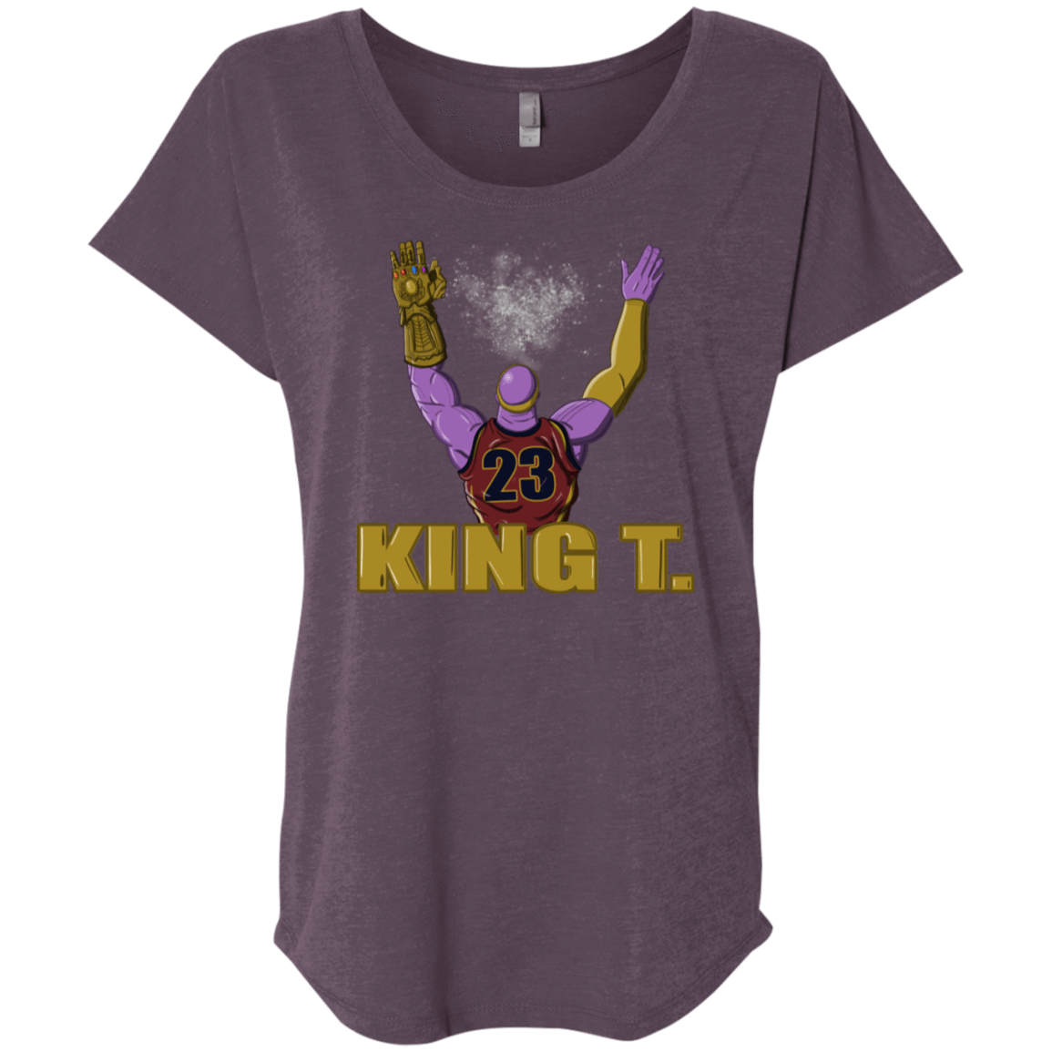 T-Shirts Vintage Purple / X-Small King Thanos Triblend Dolman Sleeve