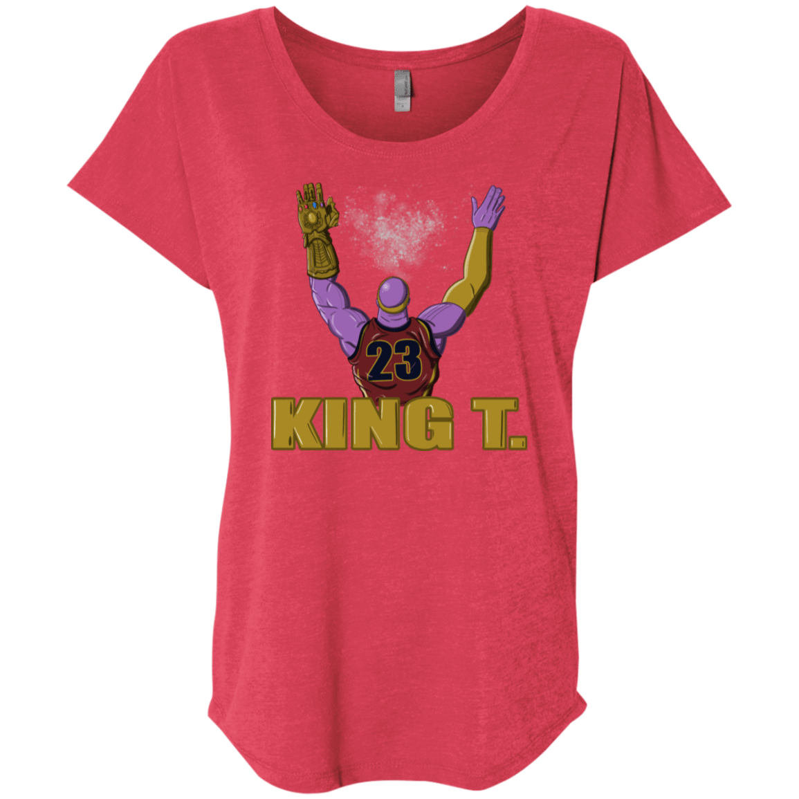 T-Shirts Vintage Red / X-Small King Thanos Triblend Dolman Sleeve