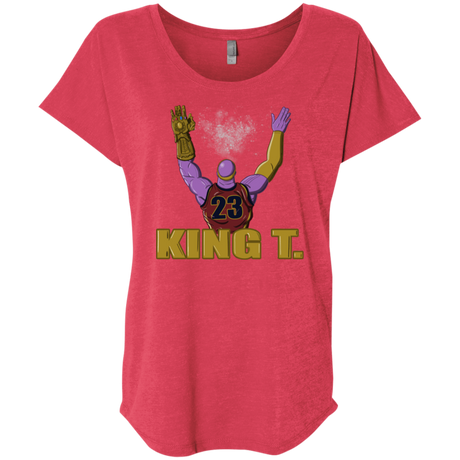 T-Shirts Vintage Red / X-Small King Thanos Triblend Dolman Sleeve