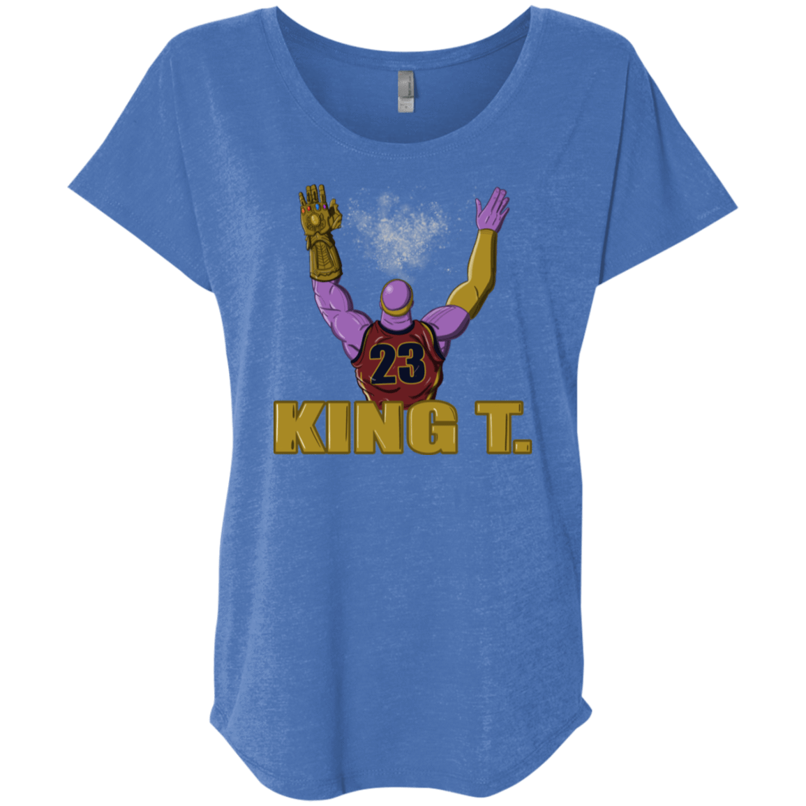 T-Shirts Vintage Royal / X-Small King Thanos Triblend Dolman Sleeve