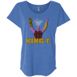 T-Shirts Vintage Royal / X-Small King Thanos Triblend Dolman Sleeve