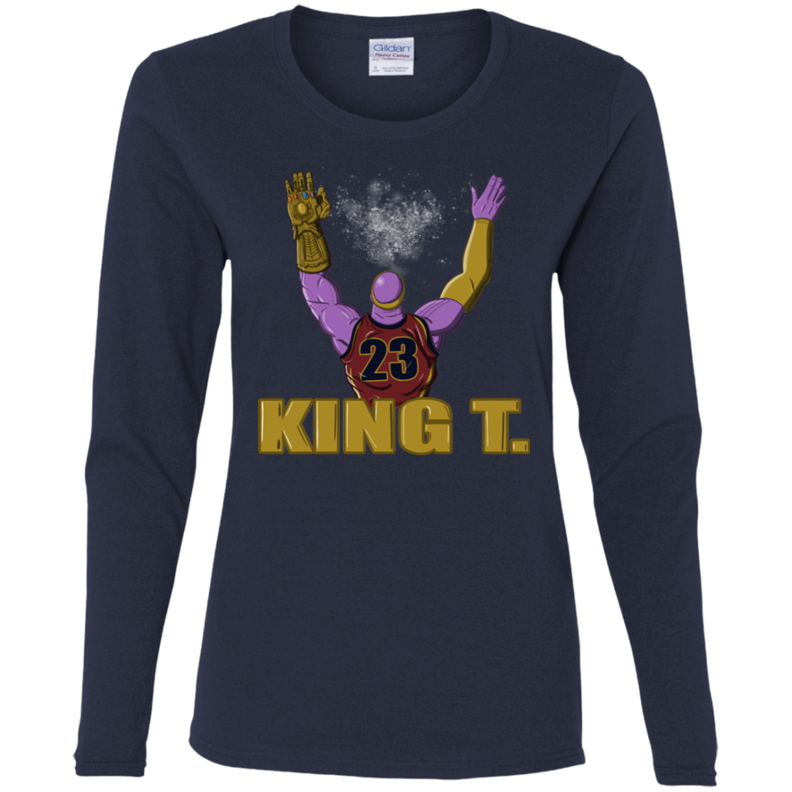 T-Shirts Navy / S King Thanos Women's Long Sleeve T-Shirt