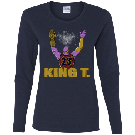 T-Shirts Navy / S King Thanos Women's Long Sleeve T-Shirt