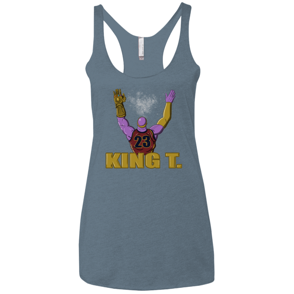 T-Shirts Indigo / X-Small King Thanos Women's Triblend Racerback Tank