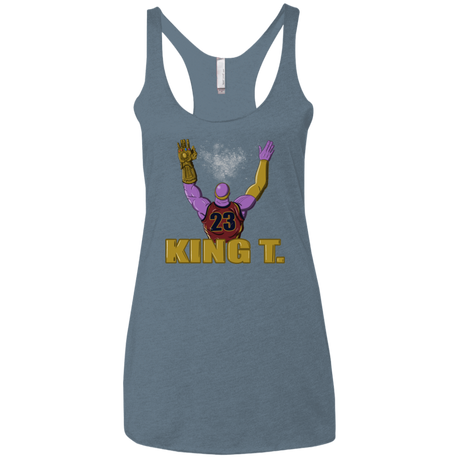 T-Shirts Indigo / X-Small King Thanos Women's Triblend Racerback Tank