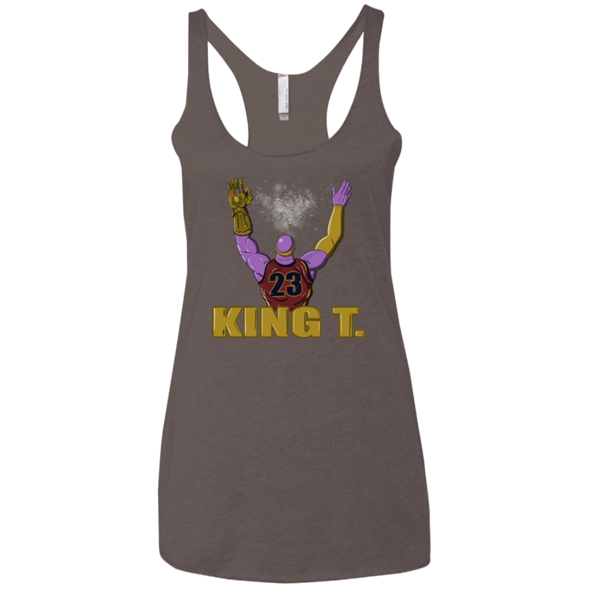 T-Shirts Macchiato / X-Small King Thanos Women's Triblend Racerback Tank